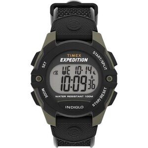 Timex Men's Expedition 41mm Watch - Black Strap Digital Dial Green Case